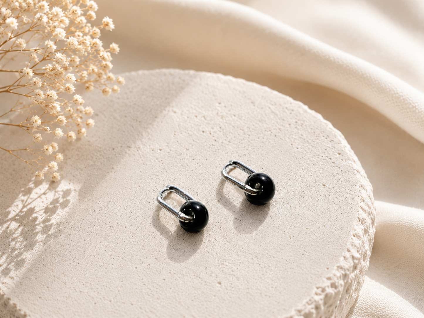 Solstice Stone Hoops