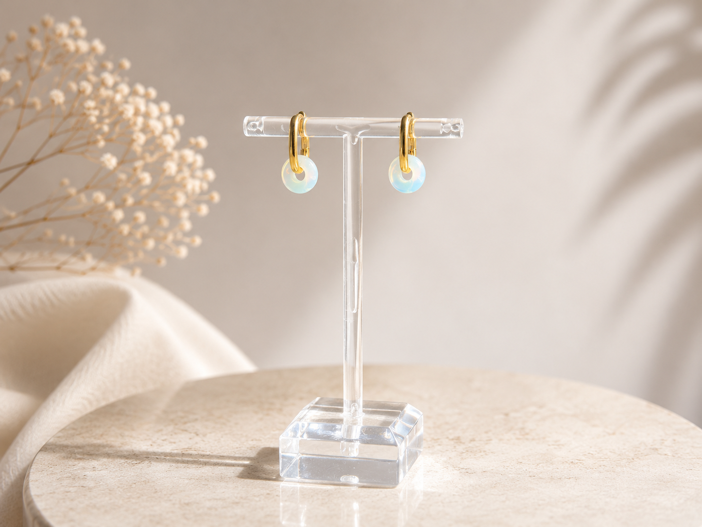 Solstice Stone Hoops