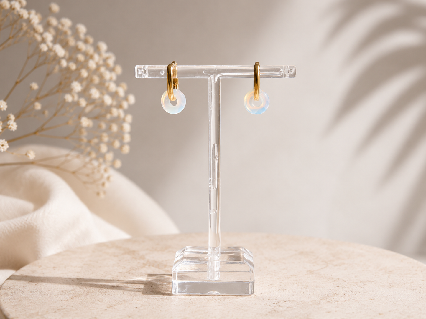 Solstice Stone Hoops