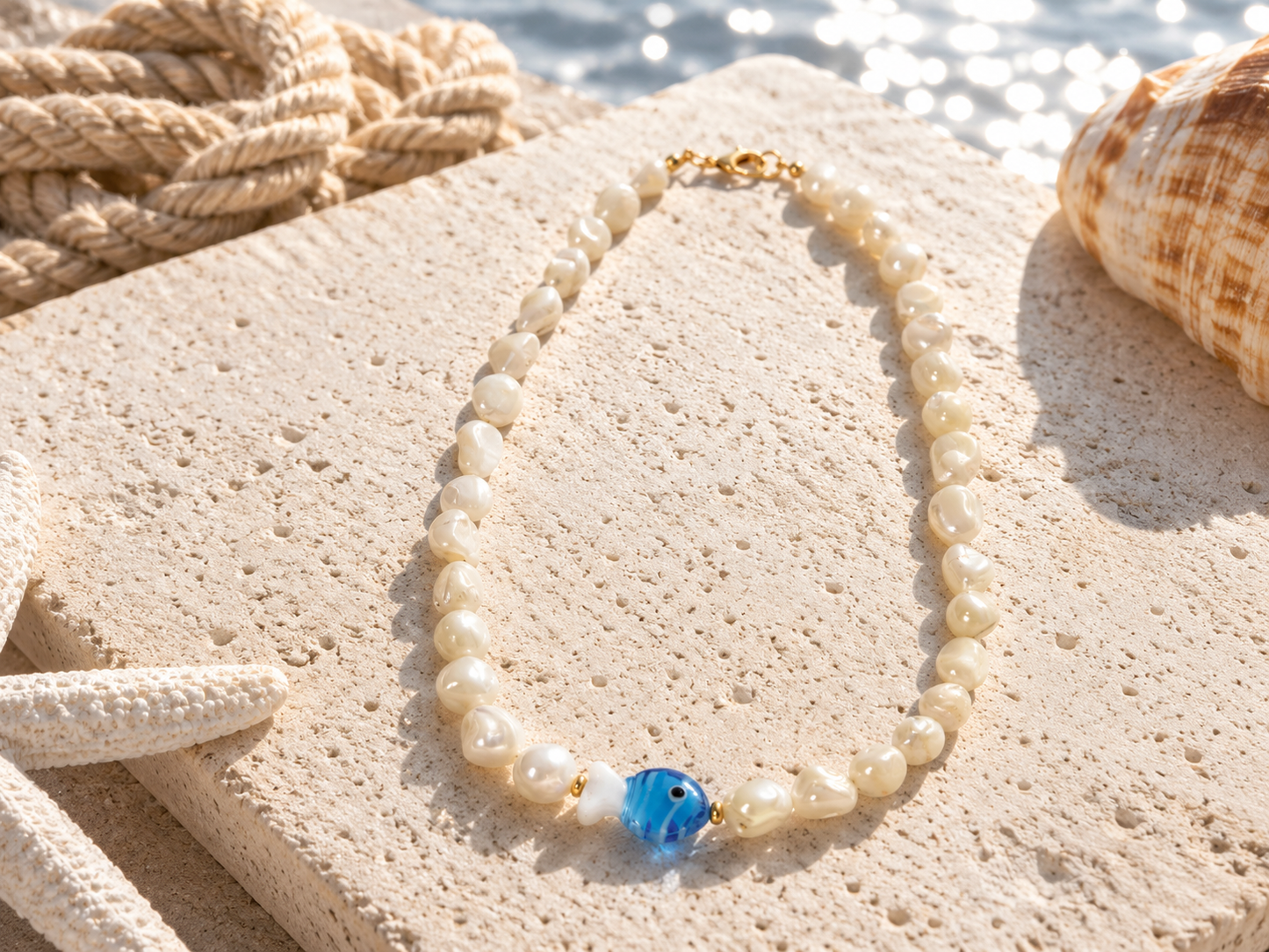Blue Lagoon Fish Necklace