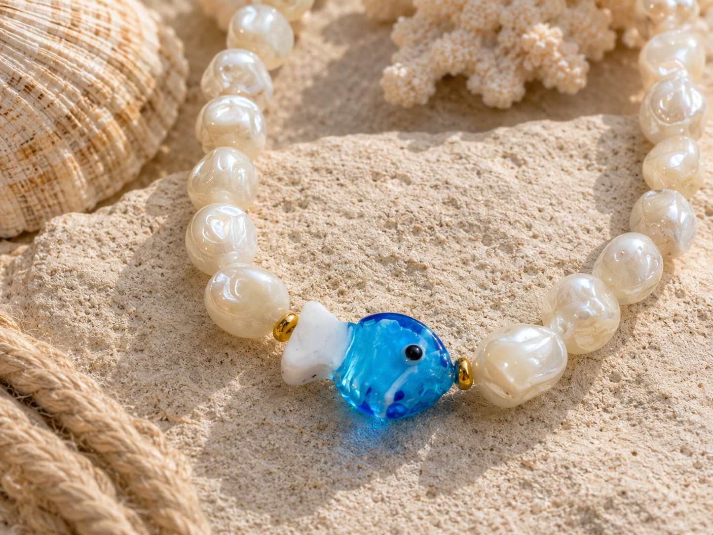Blue Lagoon Fish Necklace