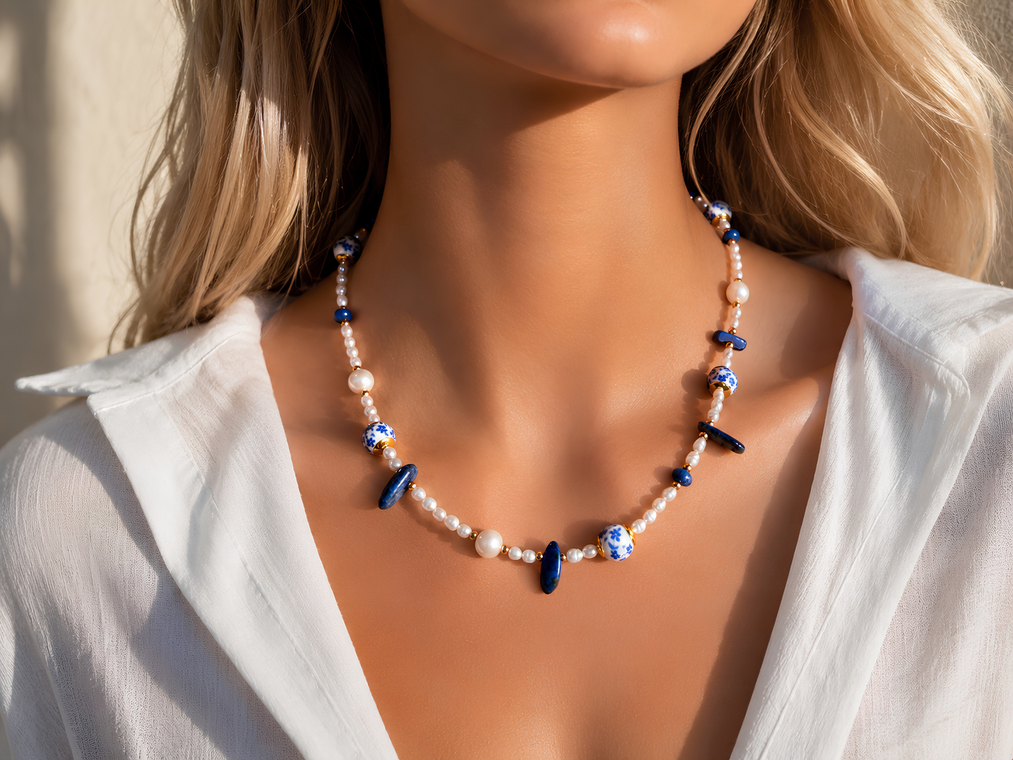 Santorini Pearl Necklace