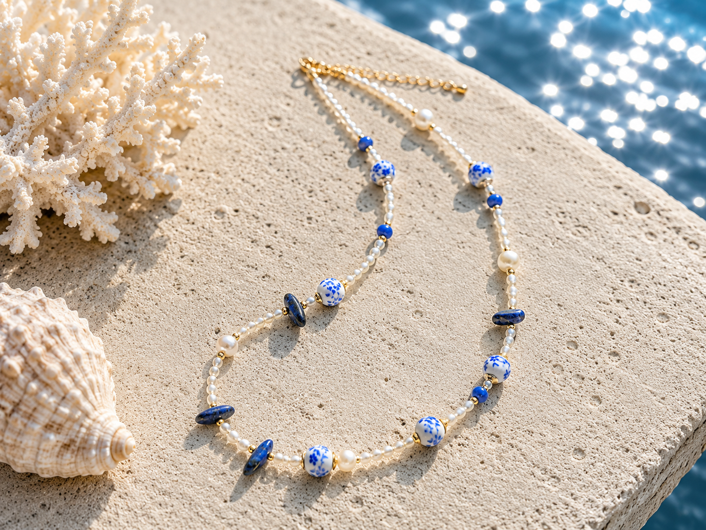 Santorini Pearl Necklace