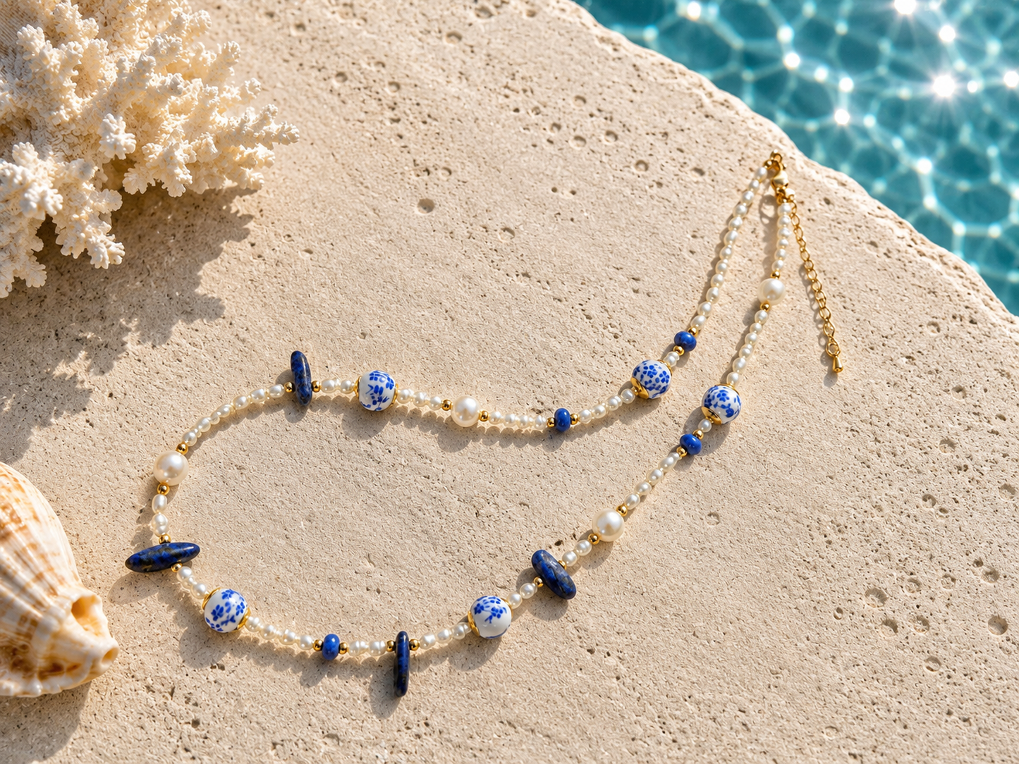 Santorini Pearl Necklace