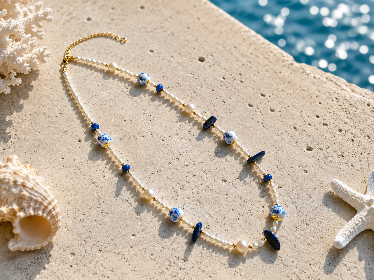 Santorini Pearl Necklace