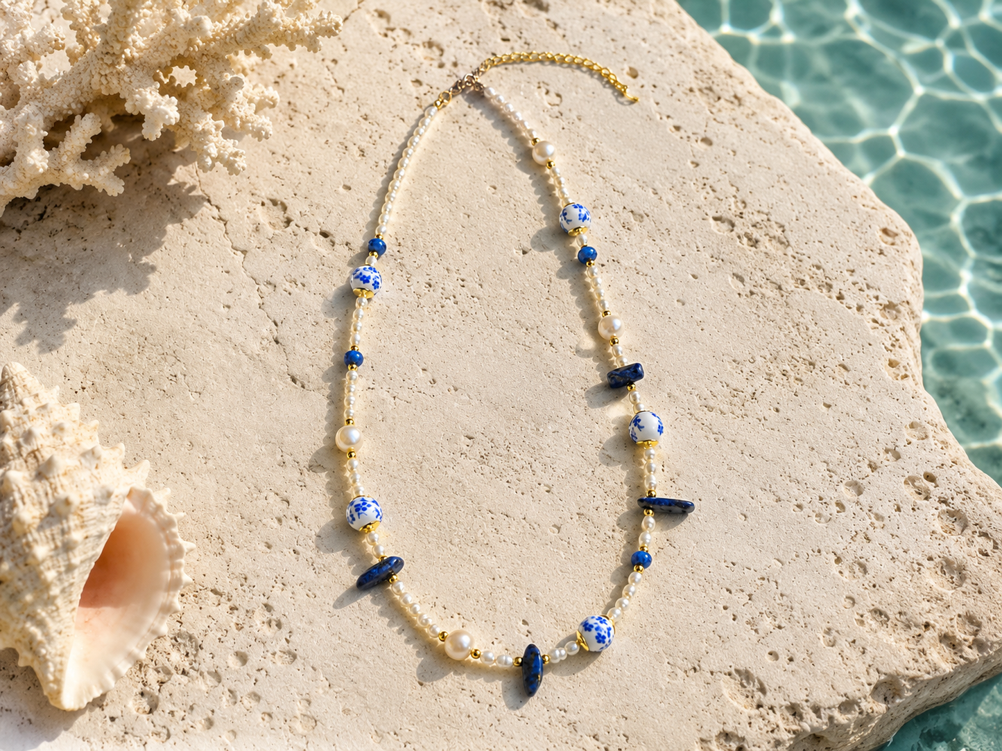 Santorini Pearl Necklace