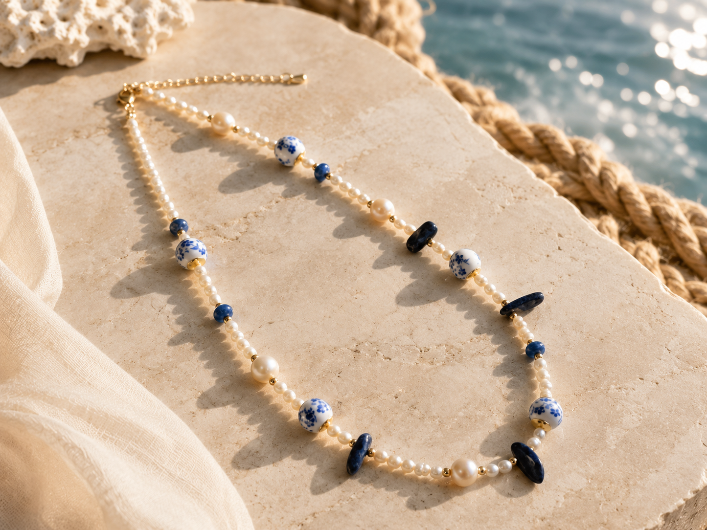 Santorini Pearl Necklace