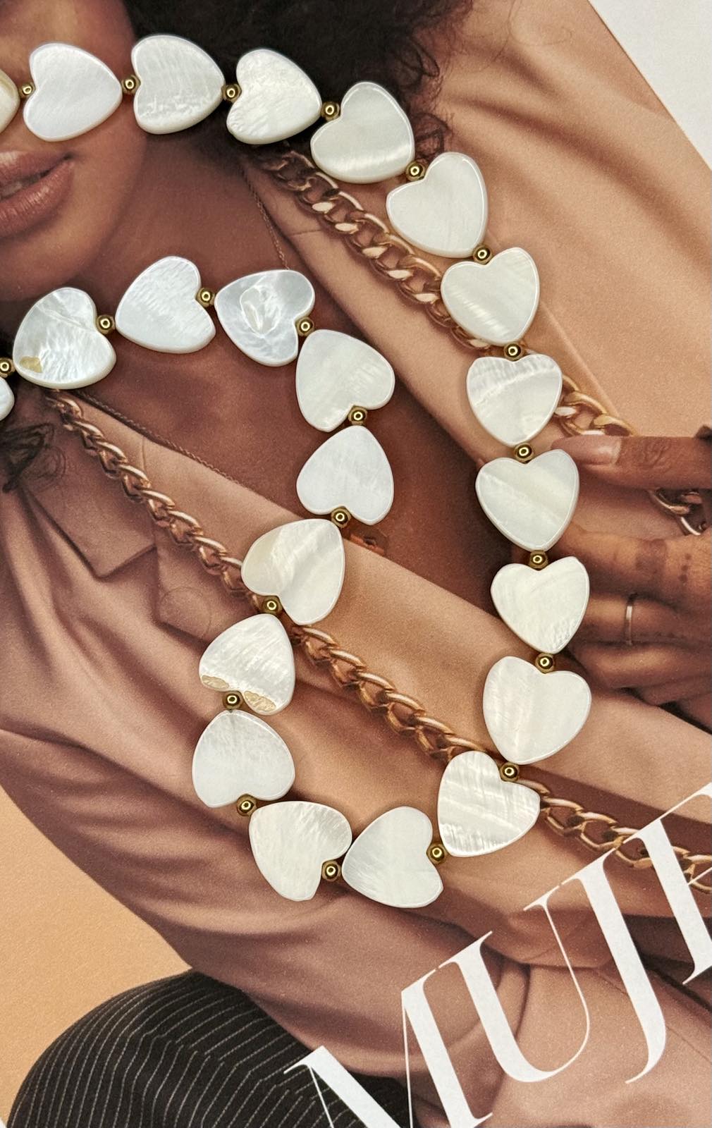 Coastal Heart Glow Shell Necklace