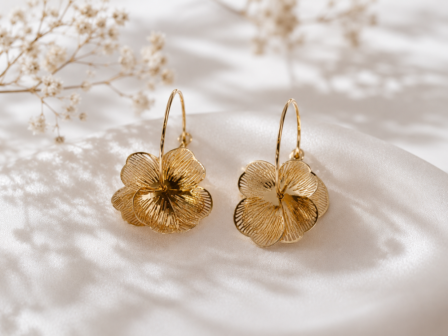 Golden Bloom Hoops