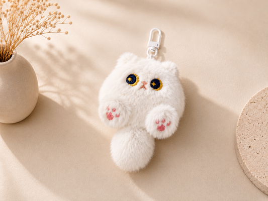 Fluffy Animal Keychain