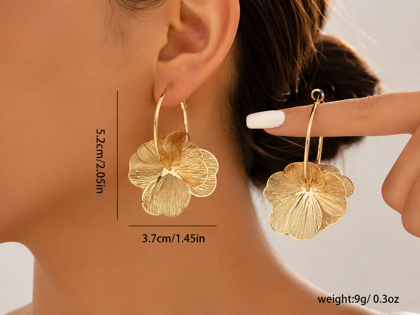 Golden Bloom Hoops