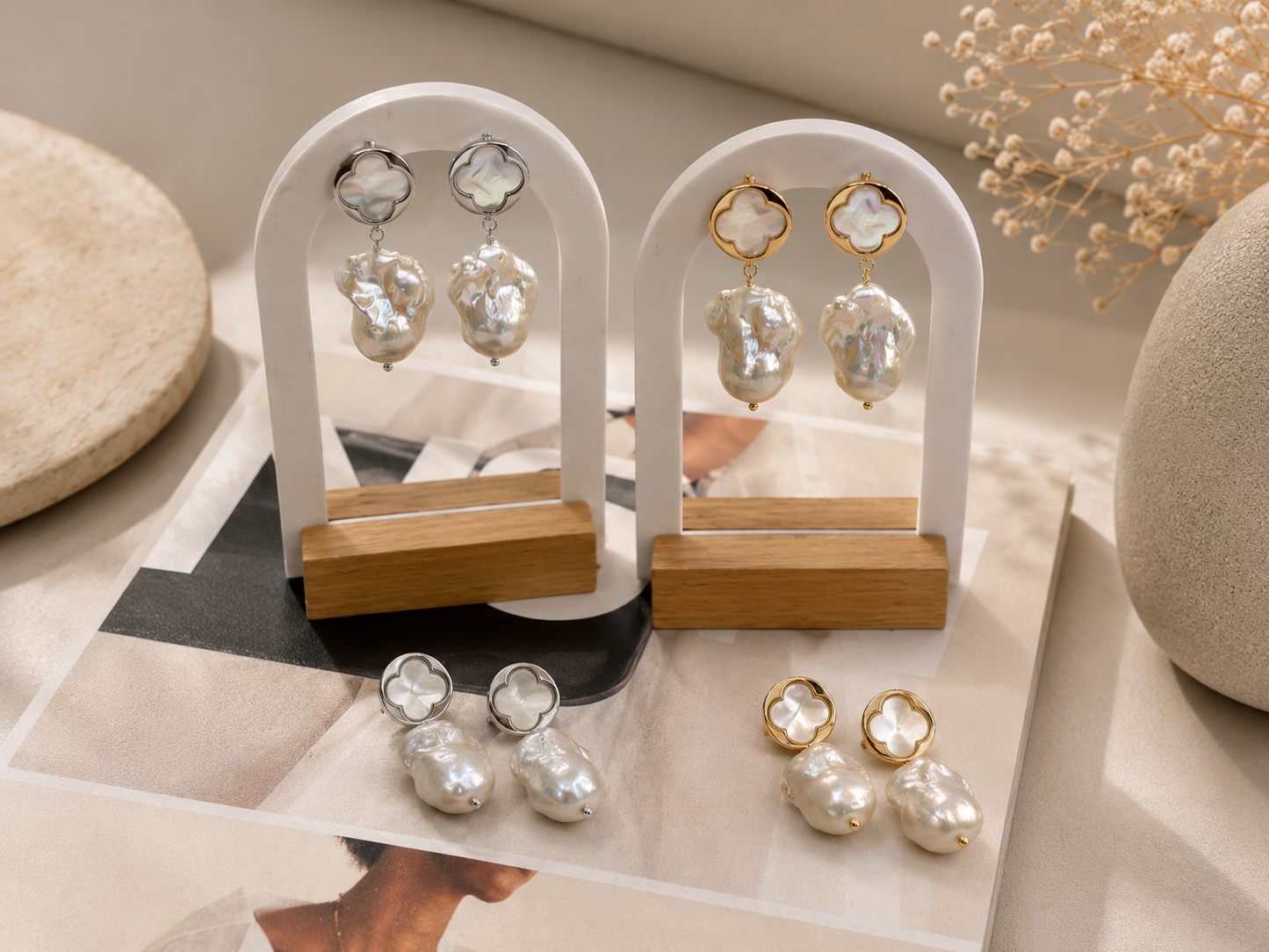 Imperial Glow Baroque Pearl Drop Earrings