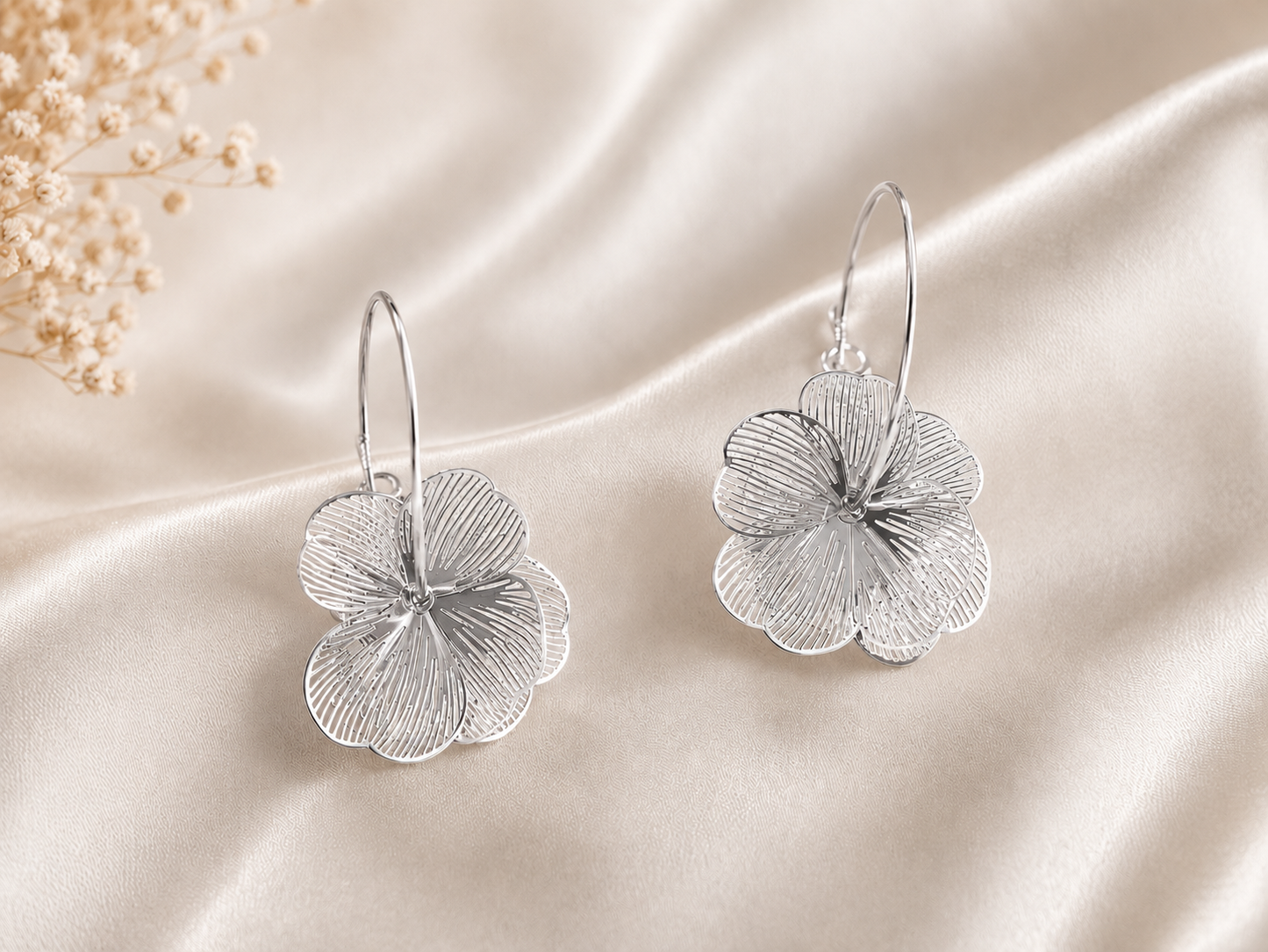 Golden Bloom Hoops