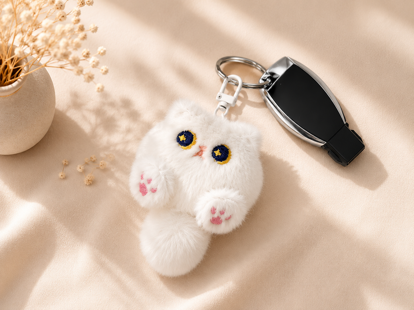 Fluffy Animal Keychain