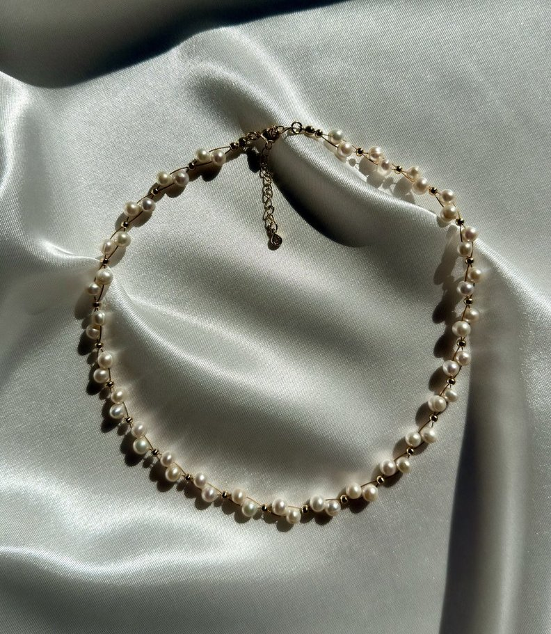 Pearl Bloom Necklace and Bracelet