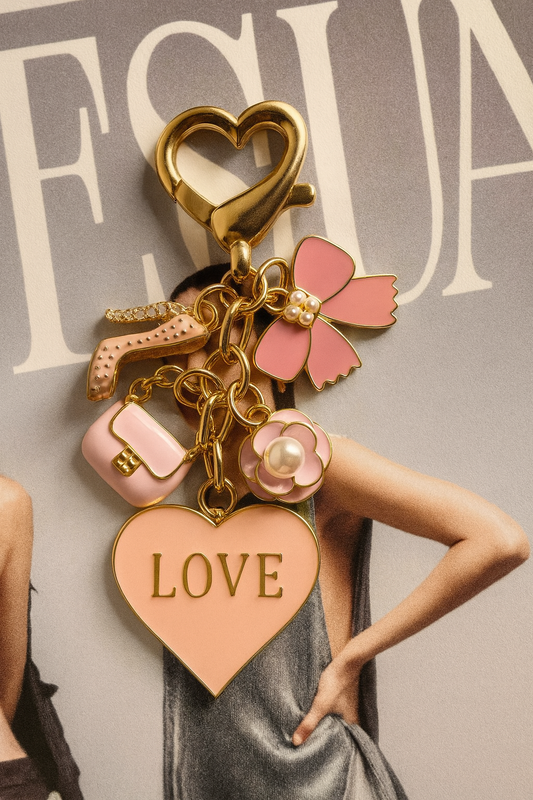 Darling Heart Dot keychain