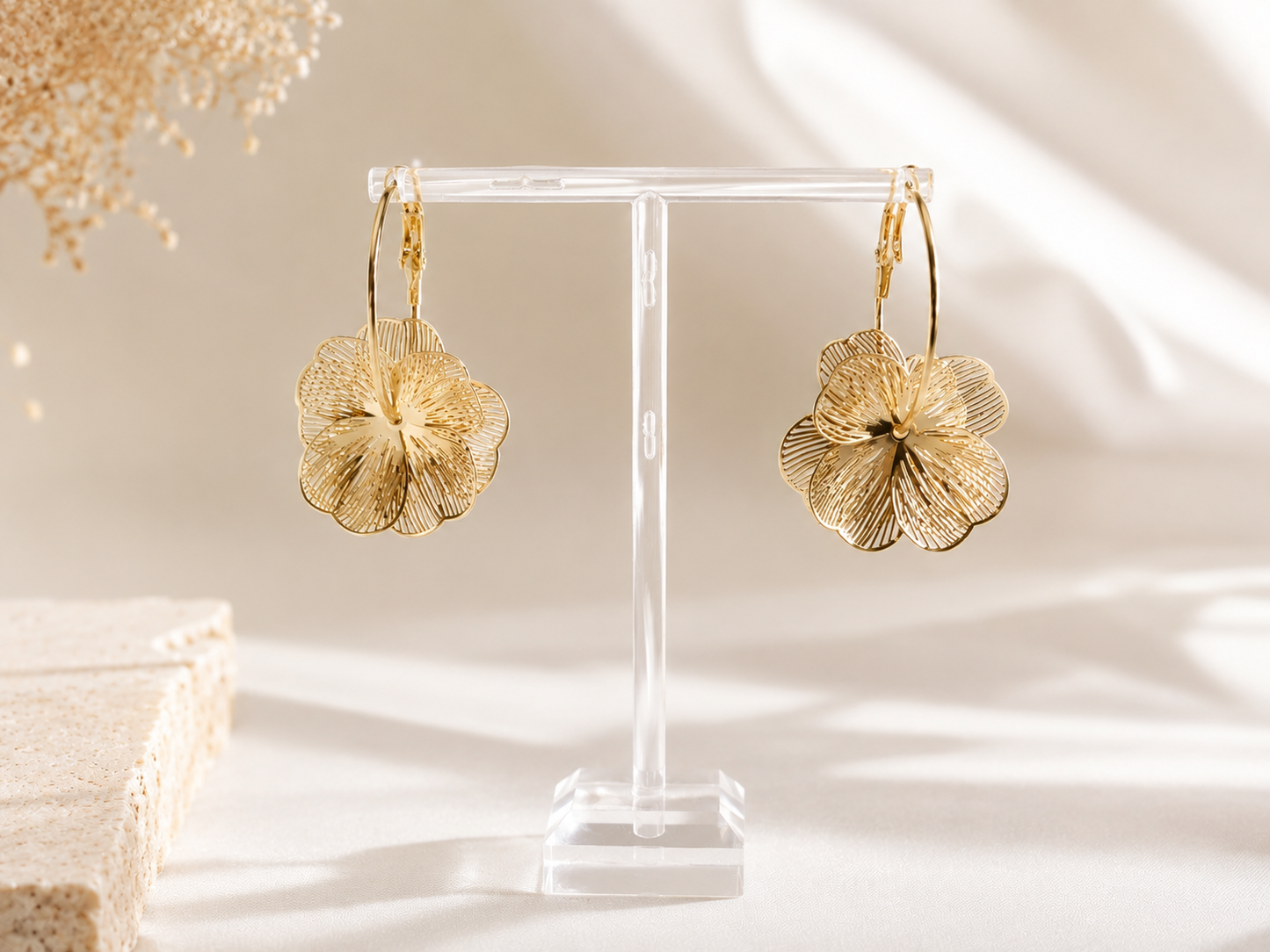 Golden Bloom Hoops
