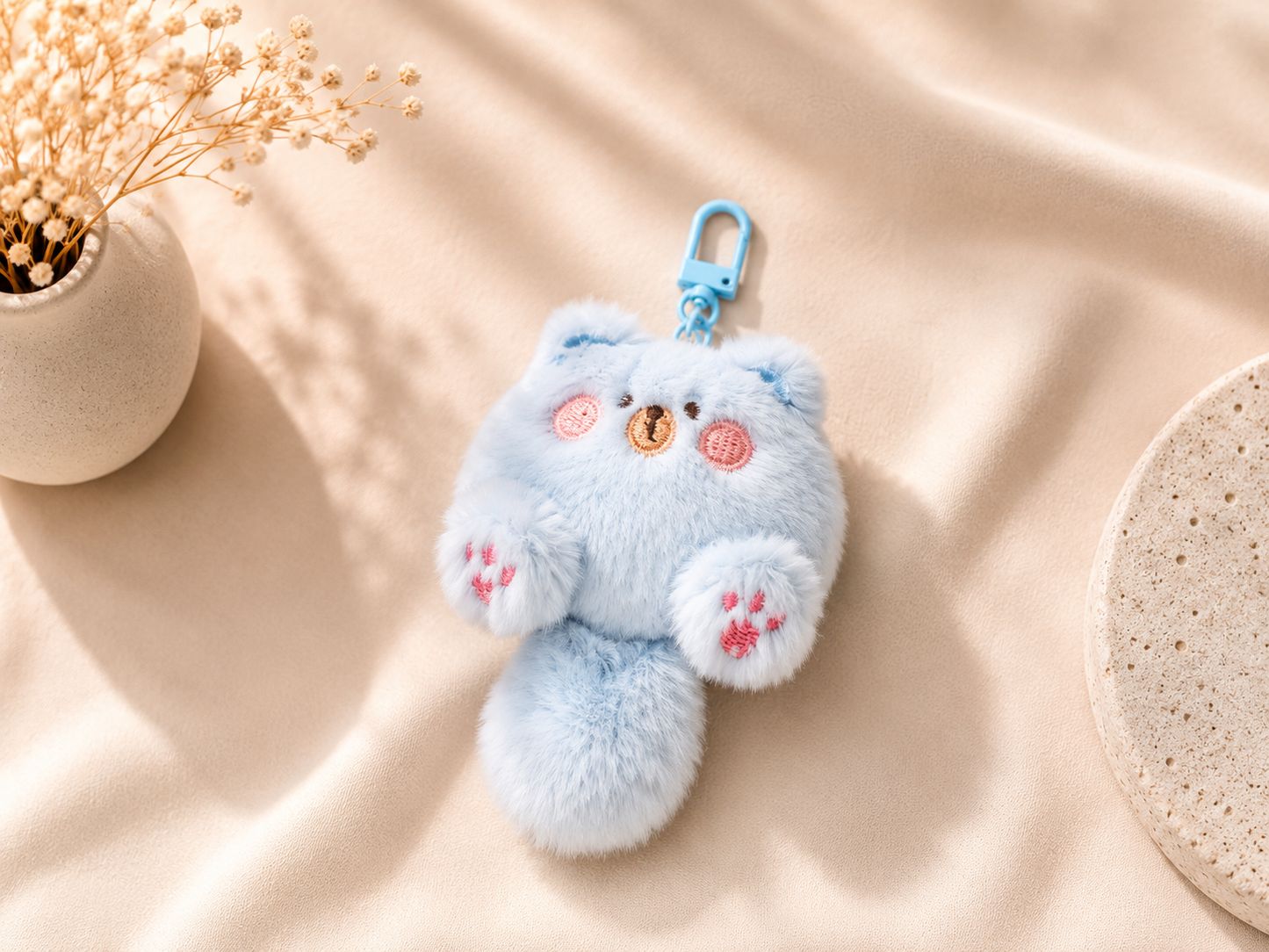 Fluffy Animal Keychain