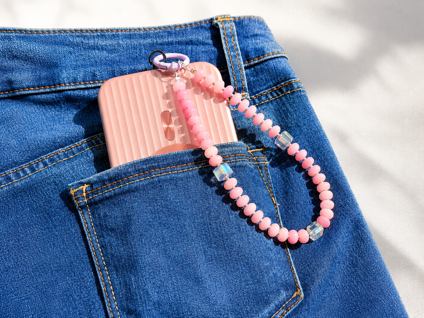 Blush Aura Phone Wristlet