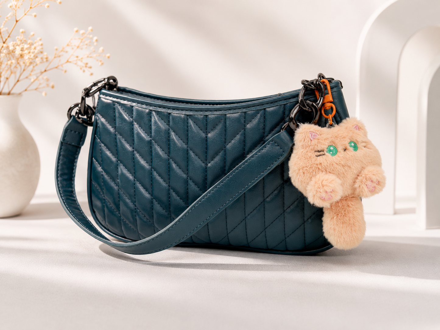 Fluffy Animal Keychain