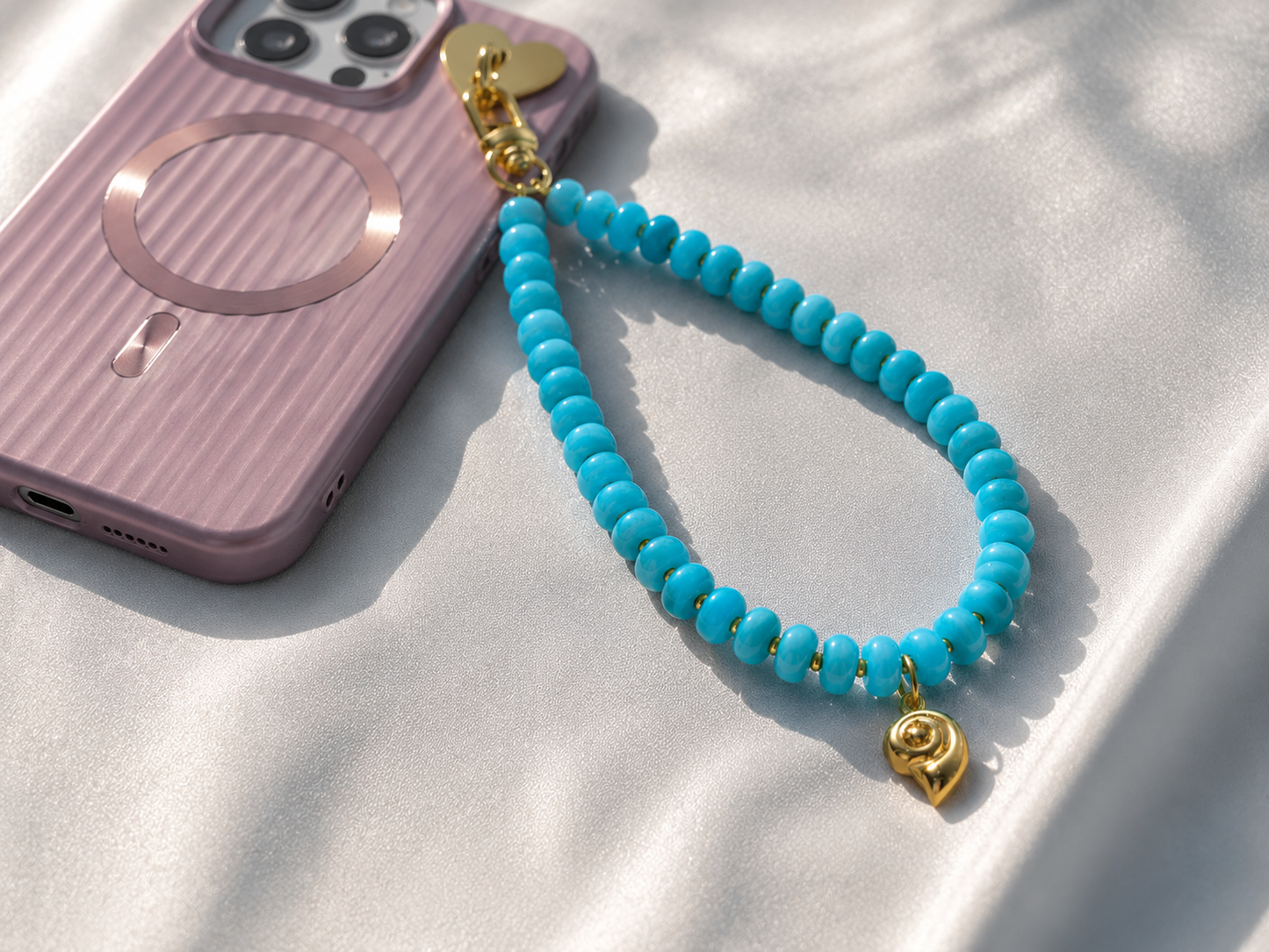 Azure Tide Gemstone Phone Wristlet
