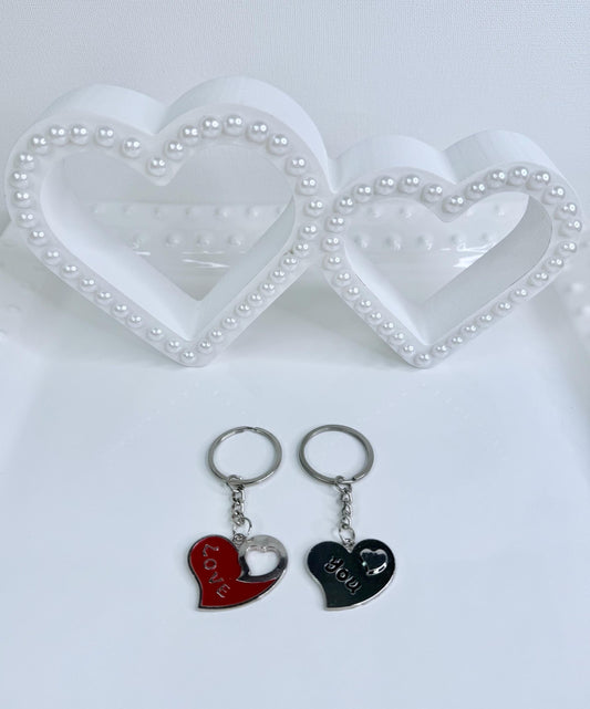 Two Hearts One – Matching Puzzle Keychain Set