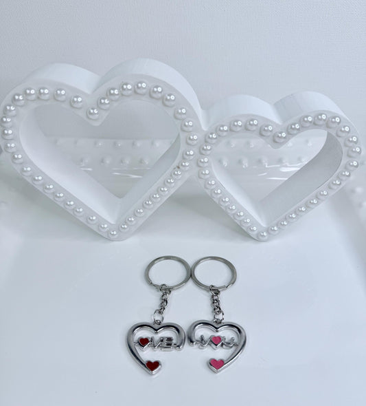 Love You Always – Couples Heart Keychain Set