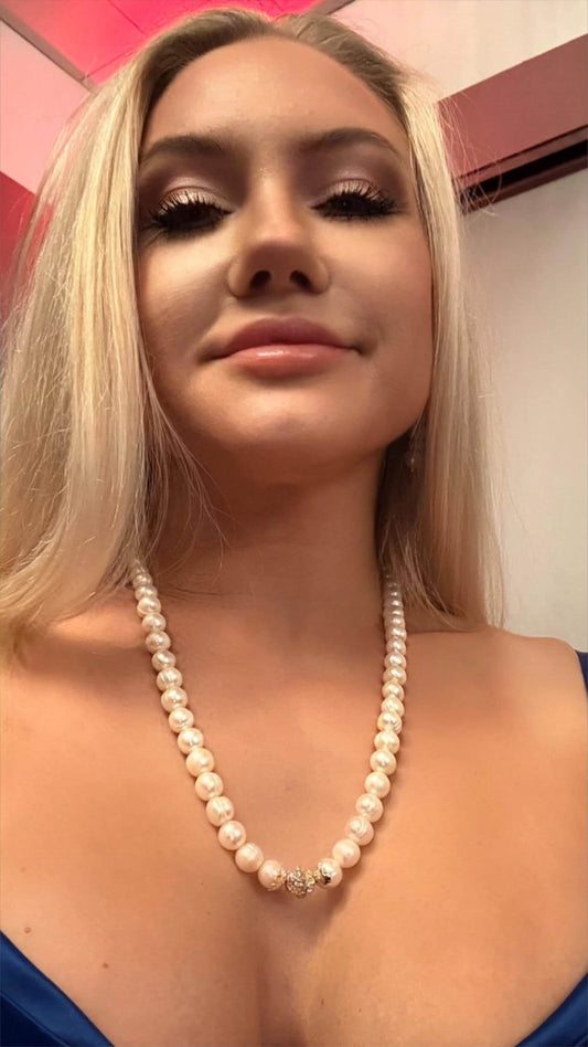 Freshwater Pearl Necklace, Elegant Pearl Stretch Bracelet, Handmade Classic Jewelry, Bridal Choker, Elegant Wedding Jewelry, Gift for Her