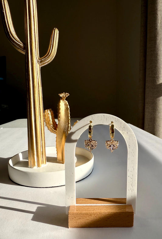 Blush Spark Hoops