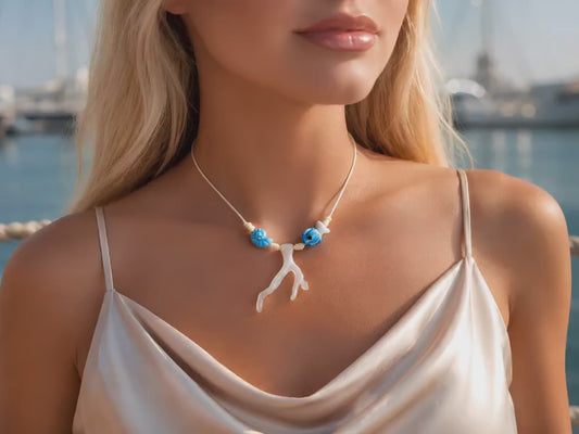 Seabreeze Coral Cord Necklace