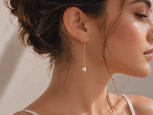 Celeste Pearl Threader Earrings