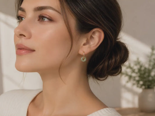 Solstice Stone Hoops