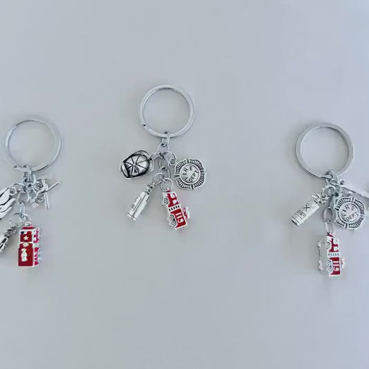 Fireman Charm Keychain
